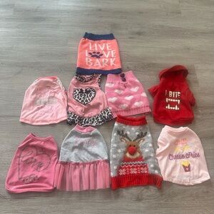 Small dog clothing lot READ